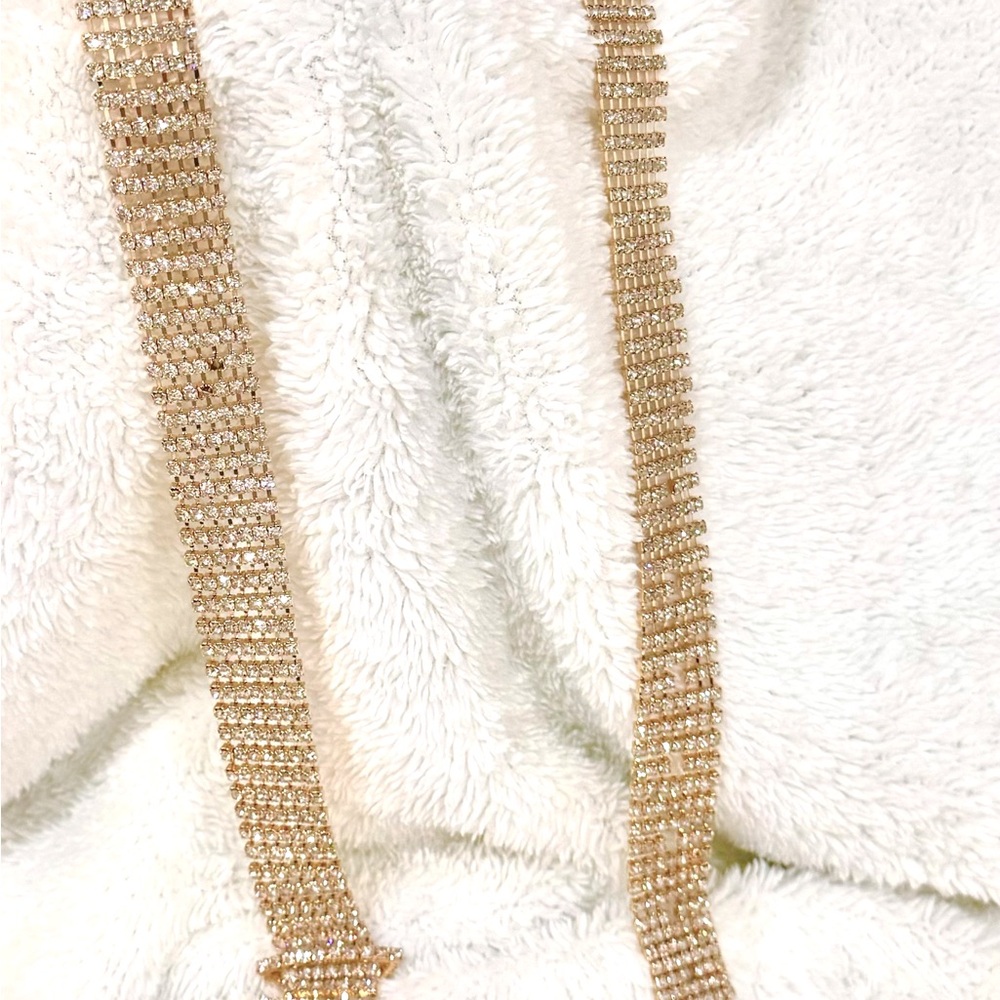 Petit Moments Rhinestone Belt 41” NWT